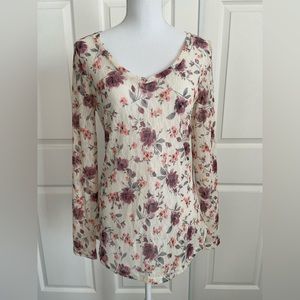 See through Maurices long sleeve flower top